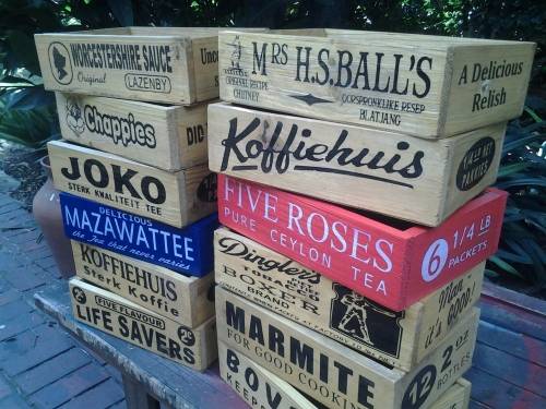 wooden advertising crates